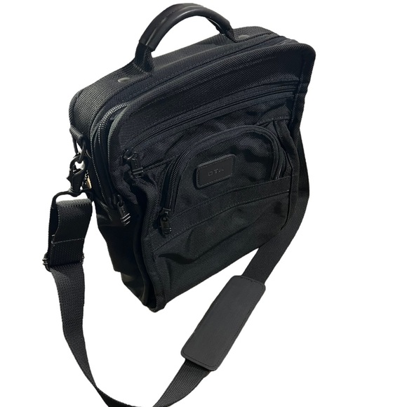 TUMI Nylon Leather Trim Messenger Bag - Picture 6 of 13